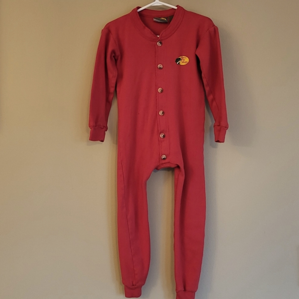 Bass Pro Shops one piece pajama with back trap door